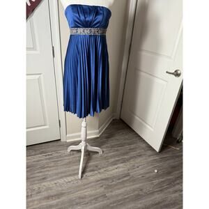 NWT Speechless Royal Blue dress with pleated skirt and belt accents (size Small)